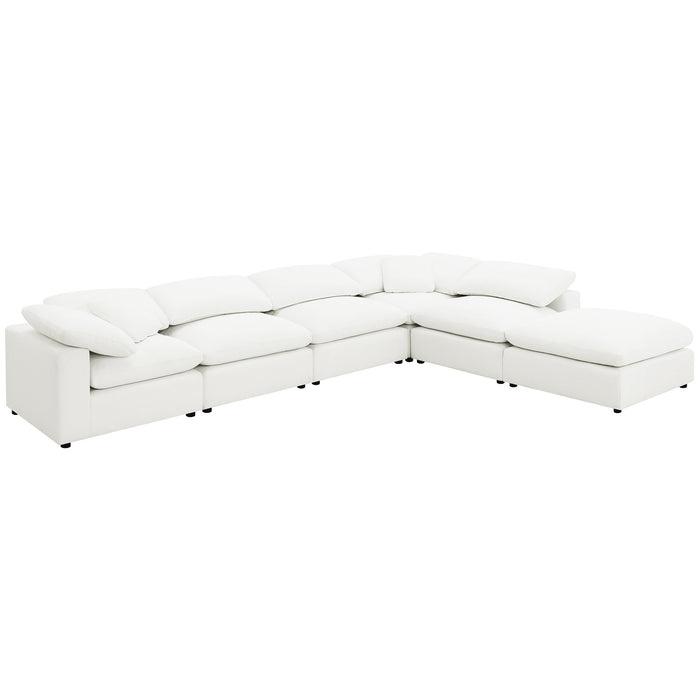 CoasterEveryday Raleigh boucle upholstered armless chair in ivory with textured fabric and modern design