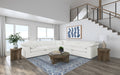 Raleigh boucle upholstered armless chair in ivory by CoasterEveryday