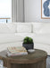 CoasterEveryday Raleigh boucle upholstered corner chair in ivory fabric