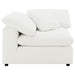 CoasterEveryday Raleigh ivory boucle upholstered corner chair with soft textured fabric and spacious seating