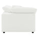 Raleigh boucle upholstered corner chair in ivory by CoasterEveryday