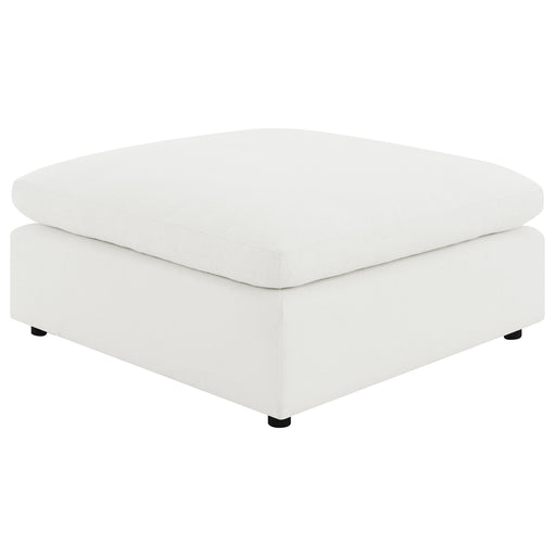 Raleigh boucle upholstered ottoman in ivory by CoasterEveryday