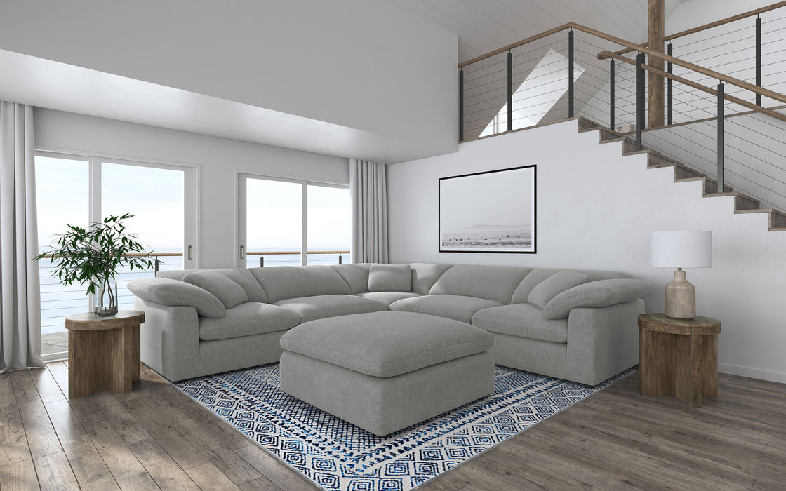 Raleigh 6-piece grey boucle upholstered modular sectional by CoasterEveryday