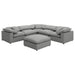 Raleigh 6-piece grey boucle upholstered modular sectional by CoasterEveryday