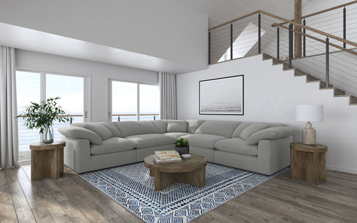 Raleigh 5-piece boucle upholstered modular sectional in grey by CoasterEveryday