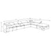 Raleigh 6-piece grey boucle upholstered modular sectional by CoasterEveryday
