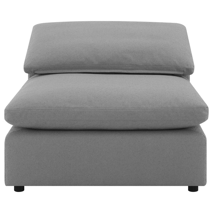 Raleigh Boucle Upholstered Armless Chair Grey