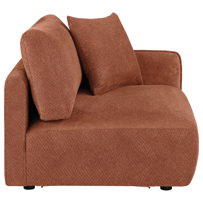 Elysia Chenille Upholstered Modular RAF Chair Coral