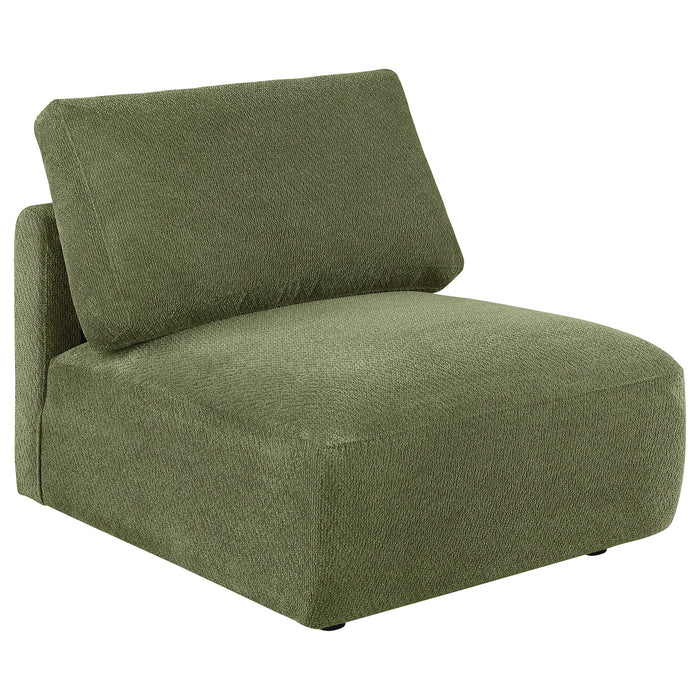 Elysia 6-piece Fabric Upholstered Modular Sectional Sofa Green