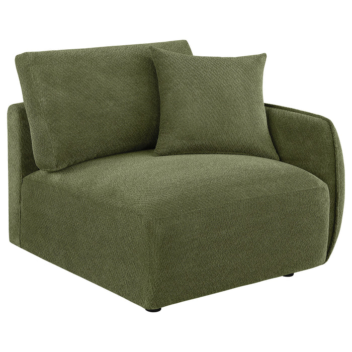 Elysia 6-piece Fabric Upholstered Modular Sectional Sofa Green