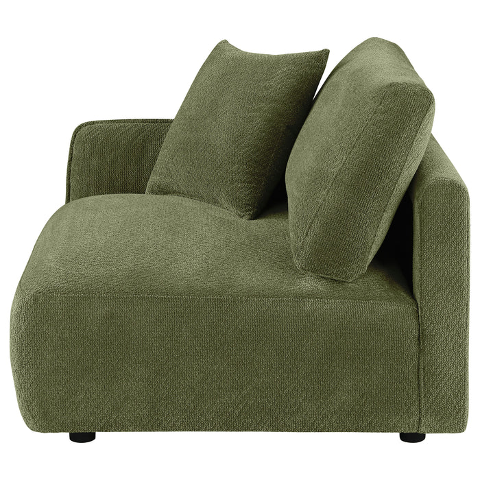 Elysia Chenille Upholstered Modular LAF Chair Green