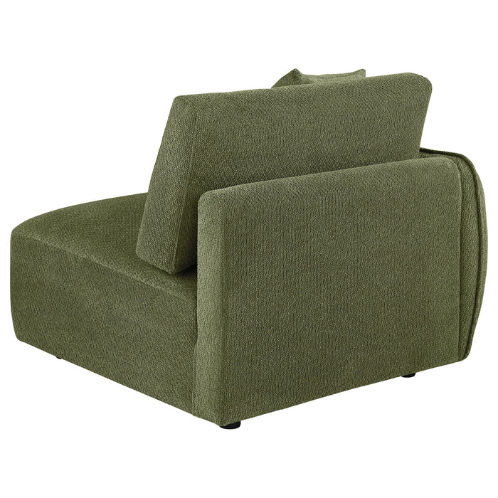 Elysia Chenille Upholstered Modular LAF Chair Green