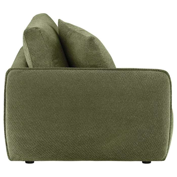 Elysia Chenille Upholstered Modular LAF Chair Green