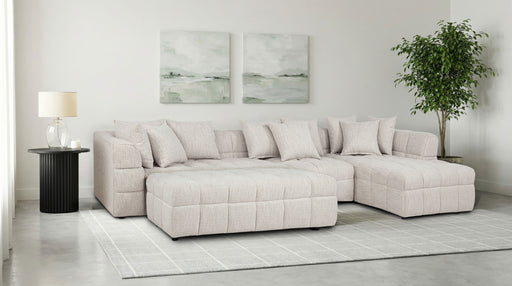 Amara 4-piece upholstered sectional sofa by CoasterEveryday in a contemporary living room arrangement