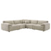 Beige CoasterEveryday Crane 5-piece modular sectional sofa with spacious seating and contemporary design