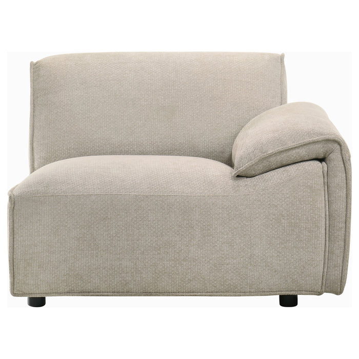 Crane 5-piece modular sectional sofa in beige by CoasterEveryday, showing spacious contemporary seating setup