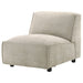 Crane Modular Armless Chair in beige by CoasterEveryday, shown from a front angle