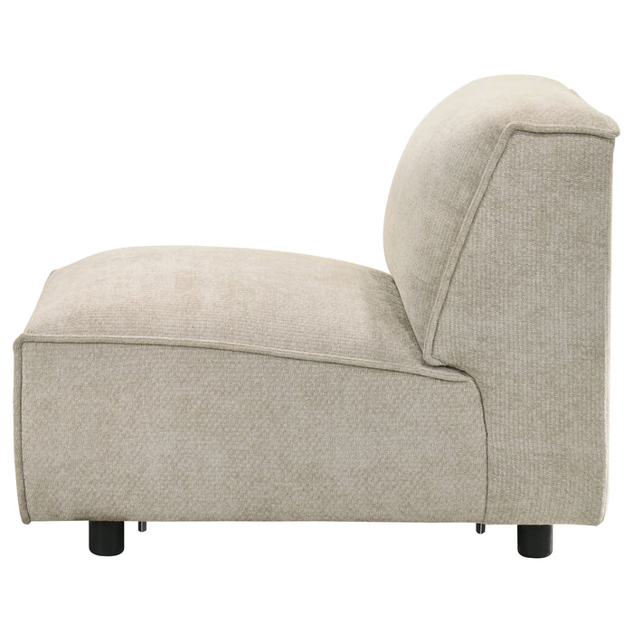 Crane modular armless chair in beige by CoasterEveryday