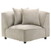 Crane modular corner chair in beige by CoasterEveryday, showing a plush upholstered corner seat