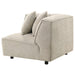 Beige CoasterEveryday Crane modular corner chair with a contemporary upholstered design