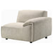 Beige Crane modular RAF chair by CoasterEveryday, upholstered furniture with right-arm-facing design