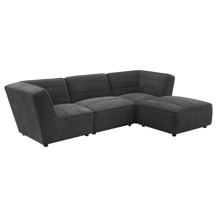 Sunny Upholstered Corner Chair Dark Charcoal