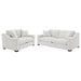 CoasterEveryday Ashlyn 2-piece upholstered track arm sofa set in sand fabric