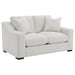 CoasterEveryday Ashlyn 2-piece upholstered track arm sofa set in sand fabric