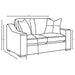 CoasterEveryday Ashlyn 2-piece upholstered track arm sofa set in sand fabric