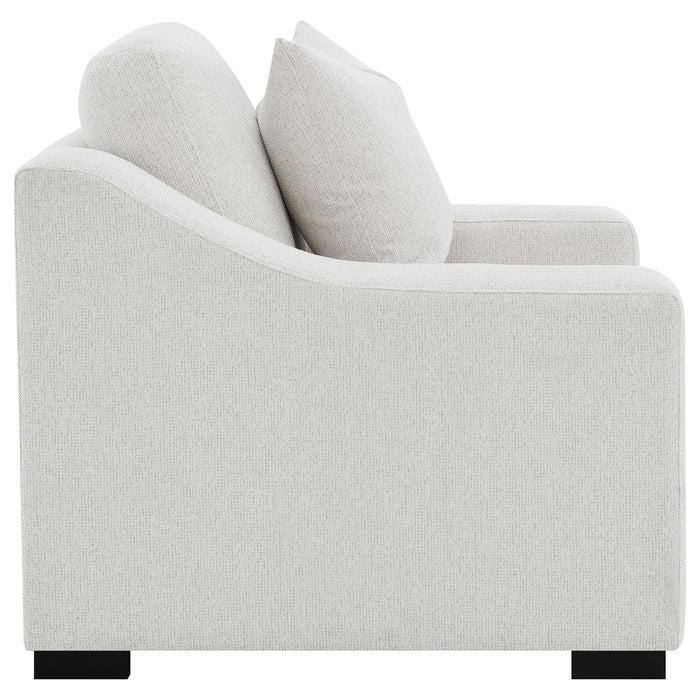 Ashlyn Fabric Upholstered Track Arm Accent Chair Sand