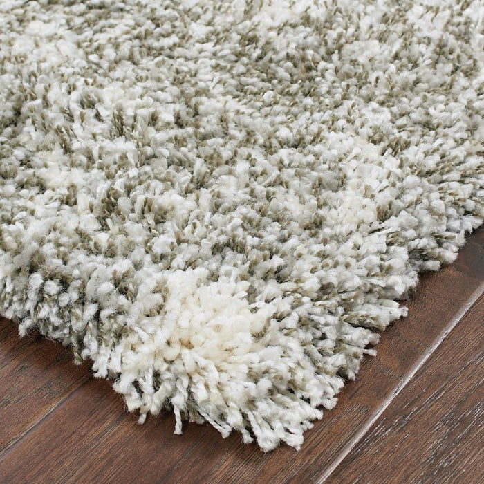 8' x 11' Distressed Abstract Area Rug - Gray And Ivory