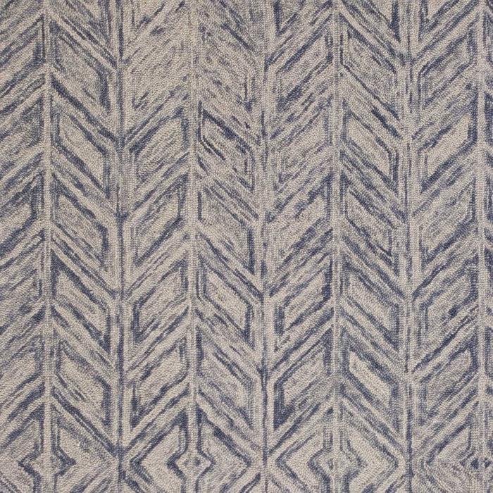 8' x 10' Hand Tufted Herringbone Indoor Area Rug - Blue