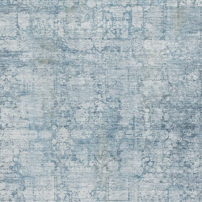 10' X 14' Oriental Washable Area Rug With UV Protection (700649) - Blue / Ivory