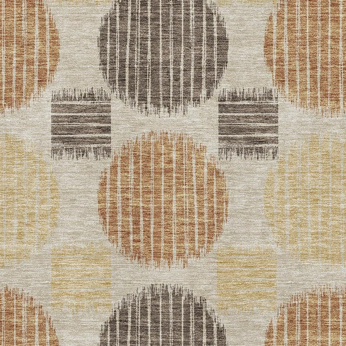 10' X 14' Geometric Washable Area Rug With UV Protection (671582) - Tan / Gold / Brown