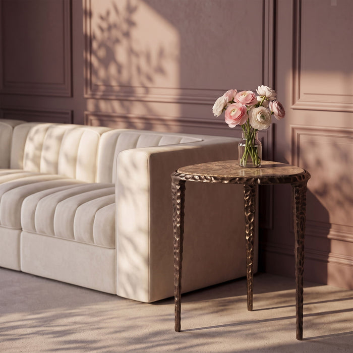 Gild - Aluminum Base And Genuine Marble Top Table