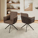 Set of two Giga swivel home office desk chairs with armrests, featuring adjustable height and cushioned seating for comfort.