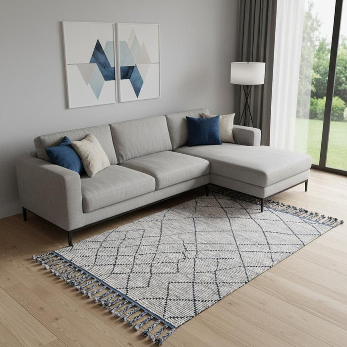 8' X 12' Wool Geometric Hand Knotted Area Rug (565763) - Taupe