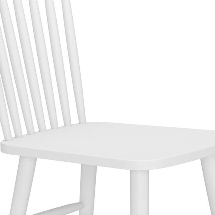 Aluminum Slat Back Dining Side Chairs (Set of 2) - White