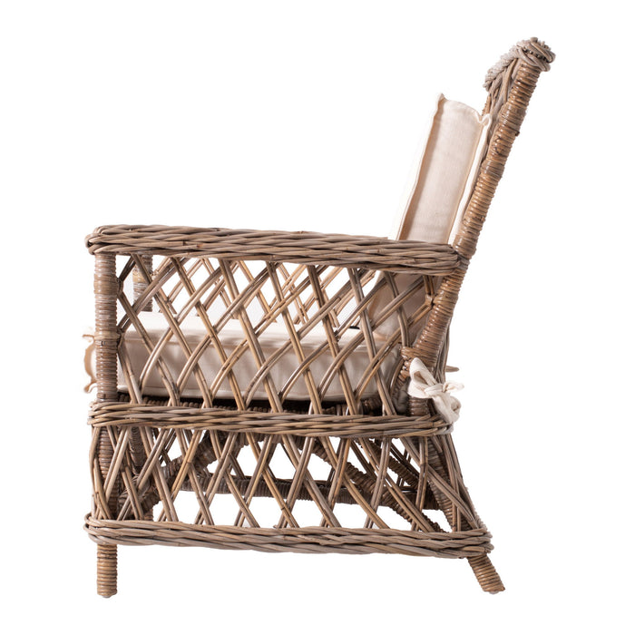 Cross Back Dining Arm Chairs (Set of 2) - Natural