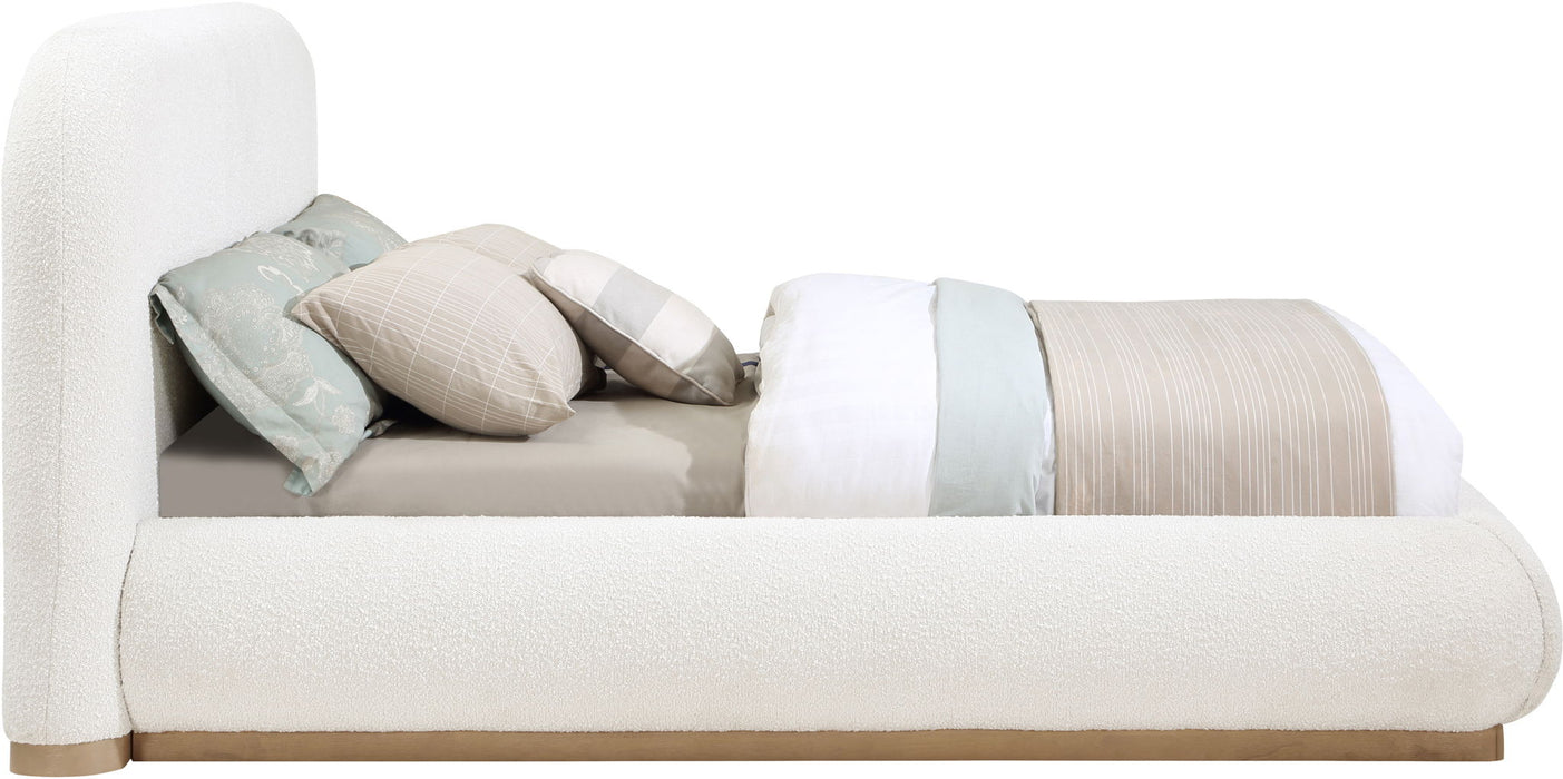 Vaughn - Boucle Bed With Natural Base