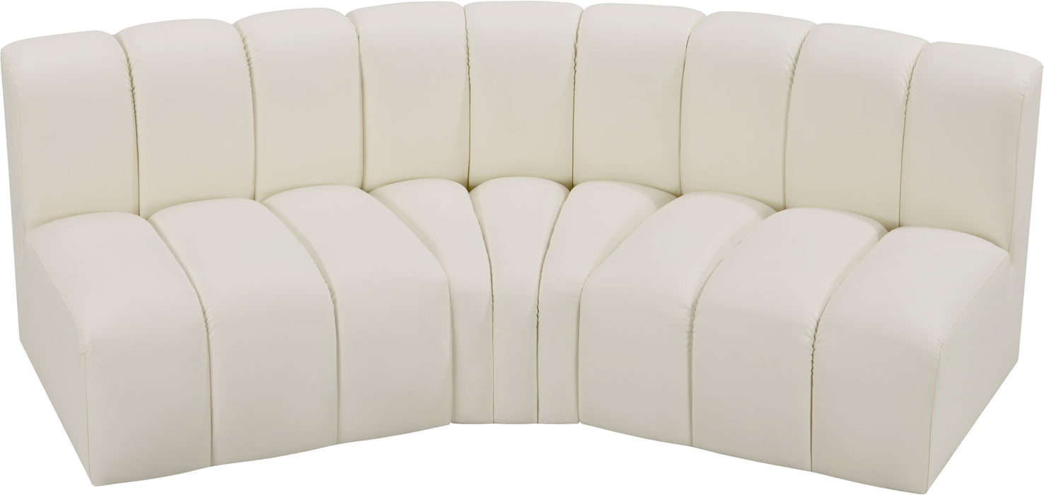 Arc - Faux Leather 3 Piece Modular Corner Sofa
