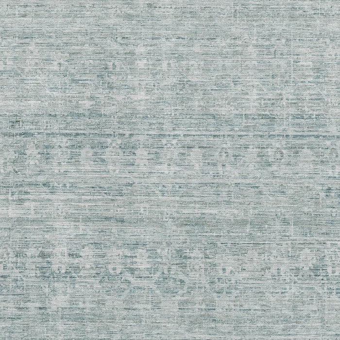 10' X 14' Striped Washable Area Rug With UV Protection (699987) - Turquoise / Ivory