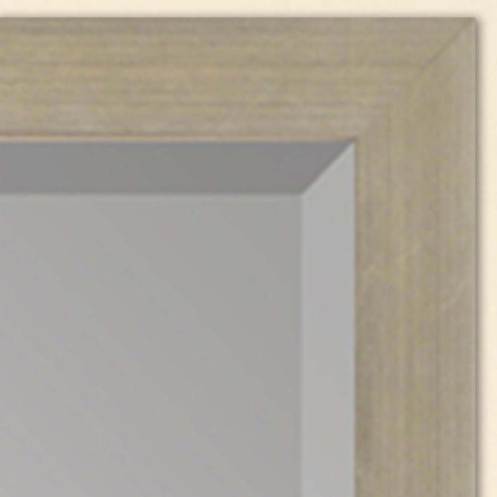 51" Wood Accent Mirror - Silver