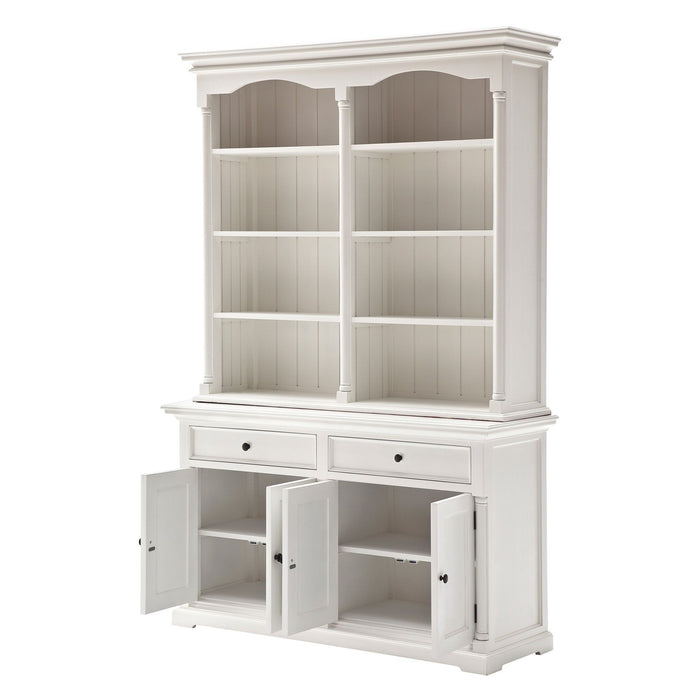 Sideboard With Hutch Two Drawers - White