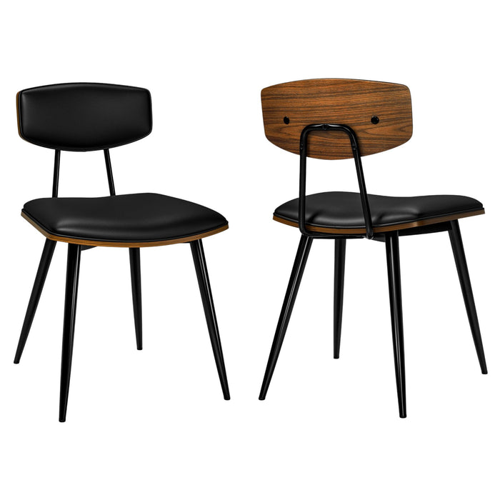 Dining Parsons Wood Chairs (Set of 2) - Black