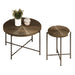 Giga coffee and end table set waterproof covers with distressed cylindrical design and classic rustic charm, set of 2.