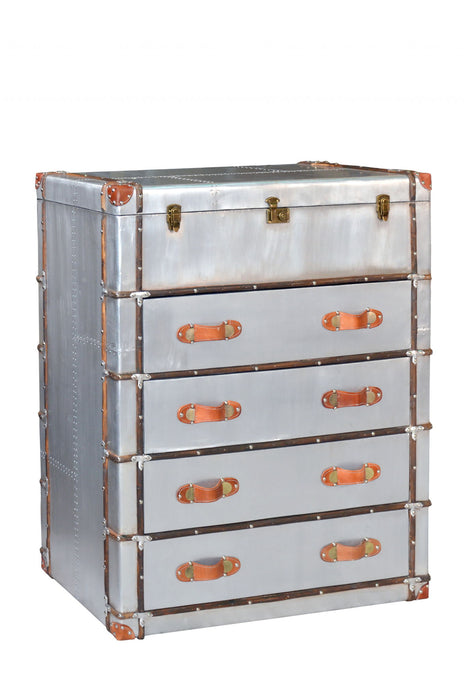 Four Drawer Dresser - Silver