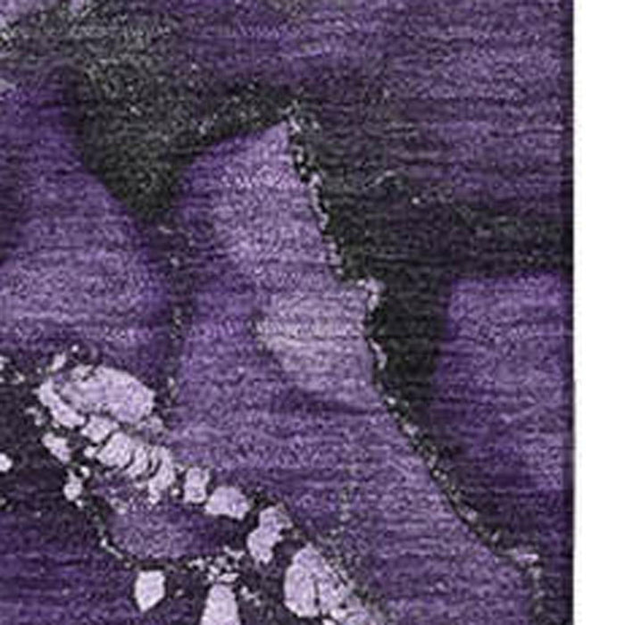 9' X 12' Abstract Washable Area Rug With UV Protection (647247) - Purple / Ivory