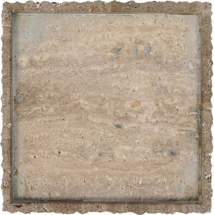 Marble tray by Meridian Furniture featuring a smooth, polished genuine marble surface with raised edges for elegant serving or decor.