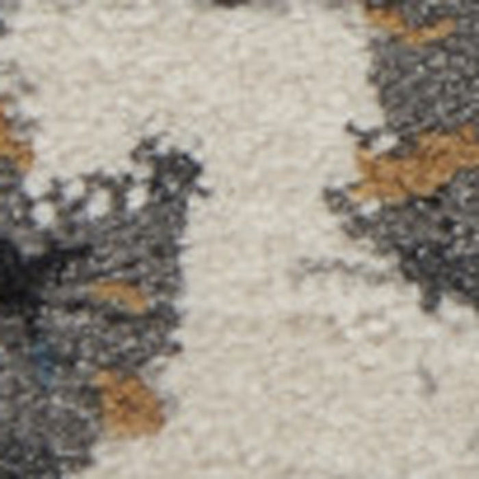 4' X 6' Abstract Area Rug (550679) - Ivory / Gray / Orange